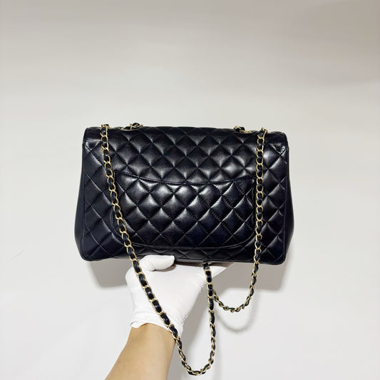 Chanel Classic Flap Large - Navy Blue Lambskin with Gold Hardware (Series 21 / Seasonal Edition)