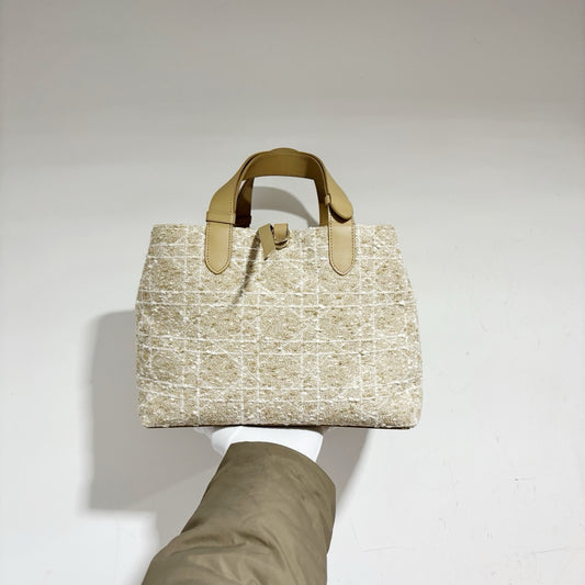 Dior Toujours Large Tote - Biscuit Tweed / Native-Inspired Limited Edition (Brand New)