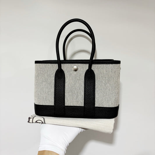 Hermès Garden Party Mini Bag - Black & White "Panda" Colorway