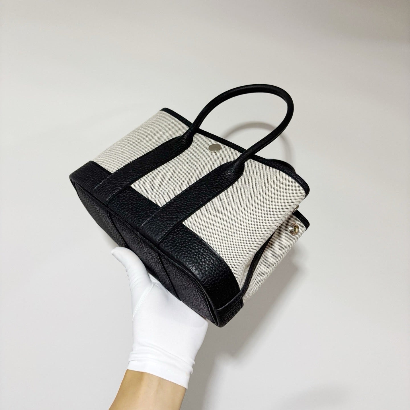 Hermès Garden Party Mini Bag - Black & White "Panda" Colorway