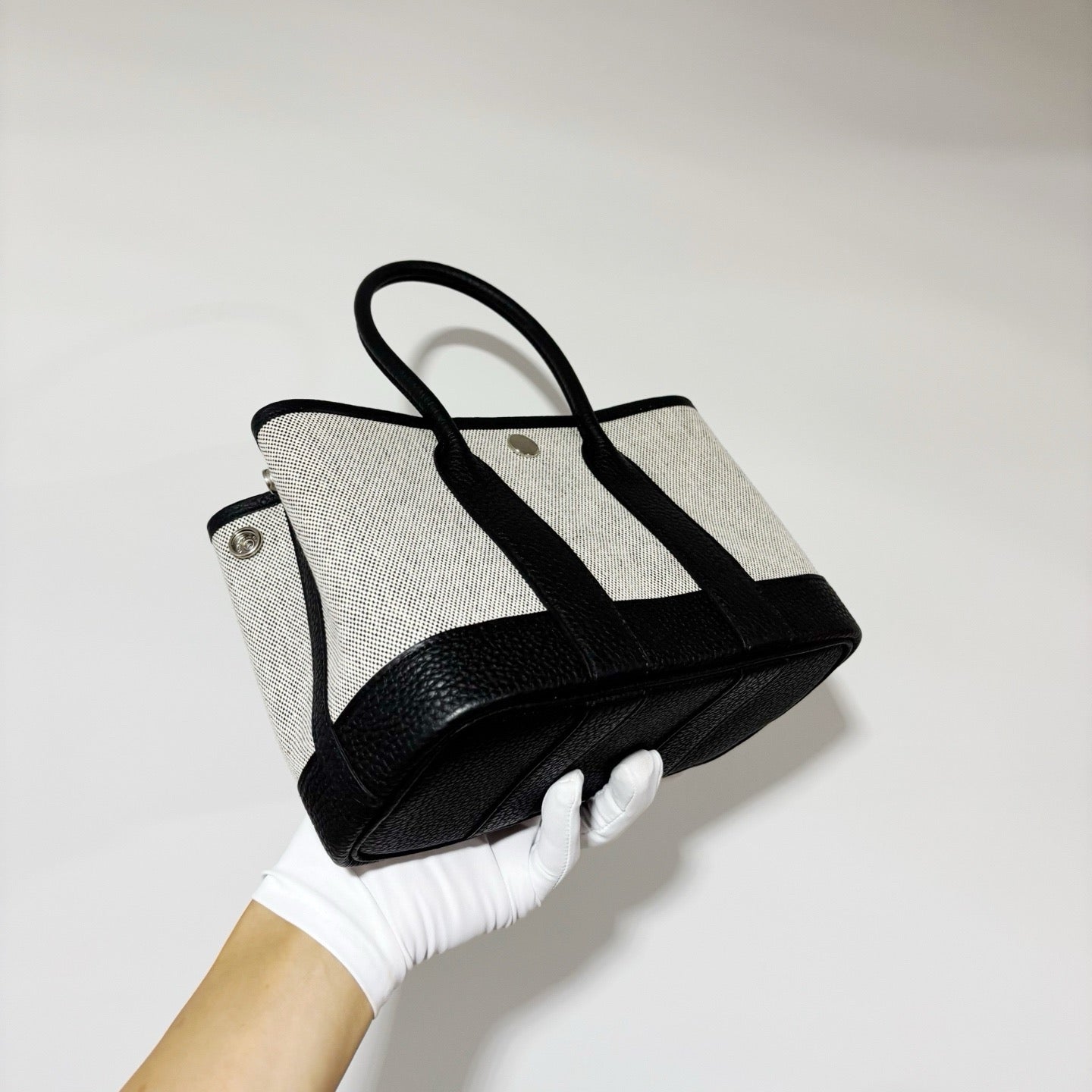 Hermès Garden Party Mini Bag - Black & White "Panda" Colorway