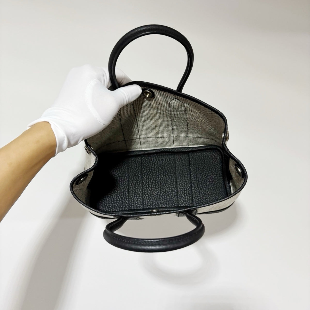 Hermès Garden Party Mini Bag - Black & White "Panda" Colorway