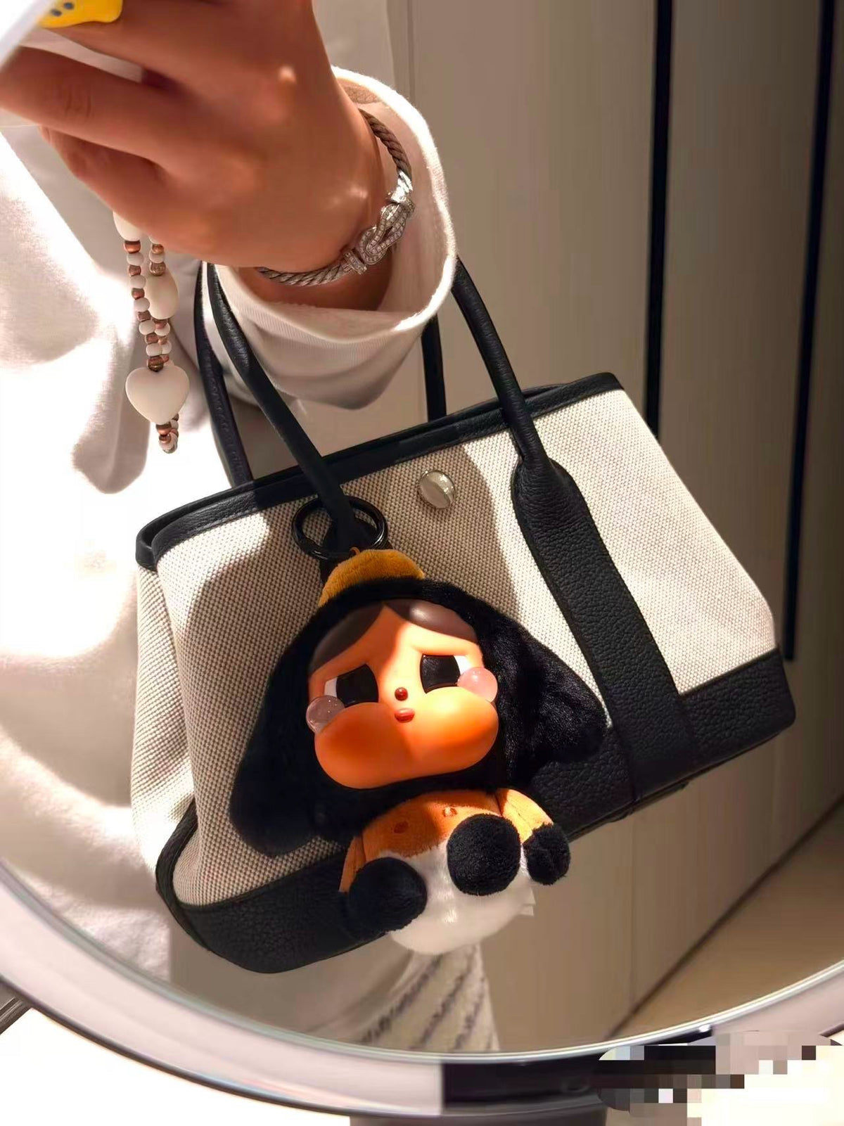 Hermès Garden Party Mini Bag - Black & White "Panda" Colorway