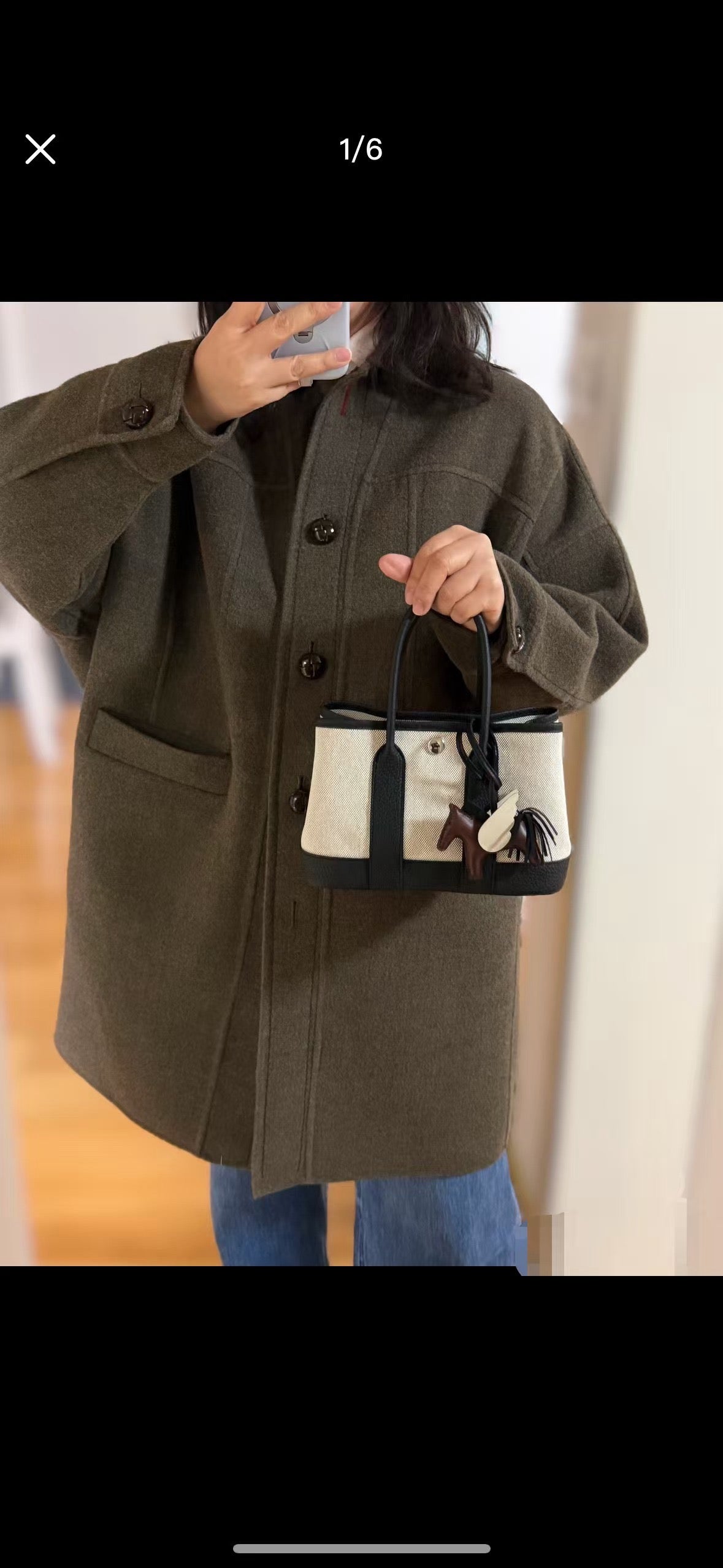 Hermès Garden Party Mini Bag - Black & White "Panda" Colorway