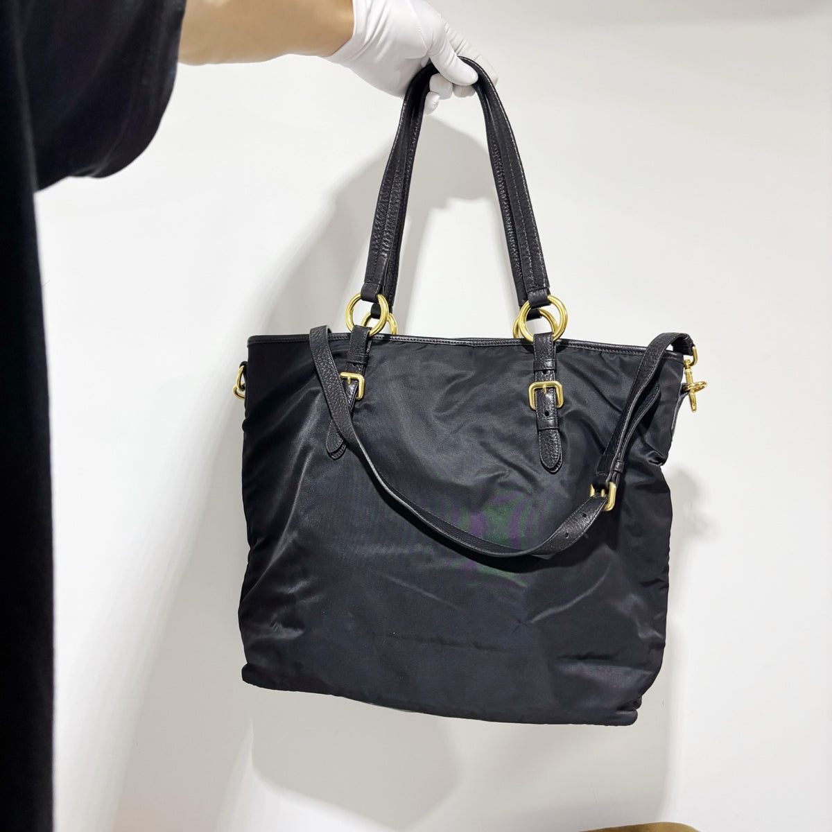 Prada Black Nylon Tote Bag - Excellent Condition (Fits 13" Laptop)