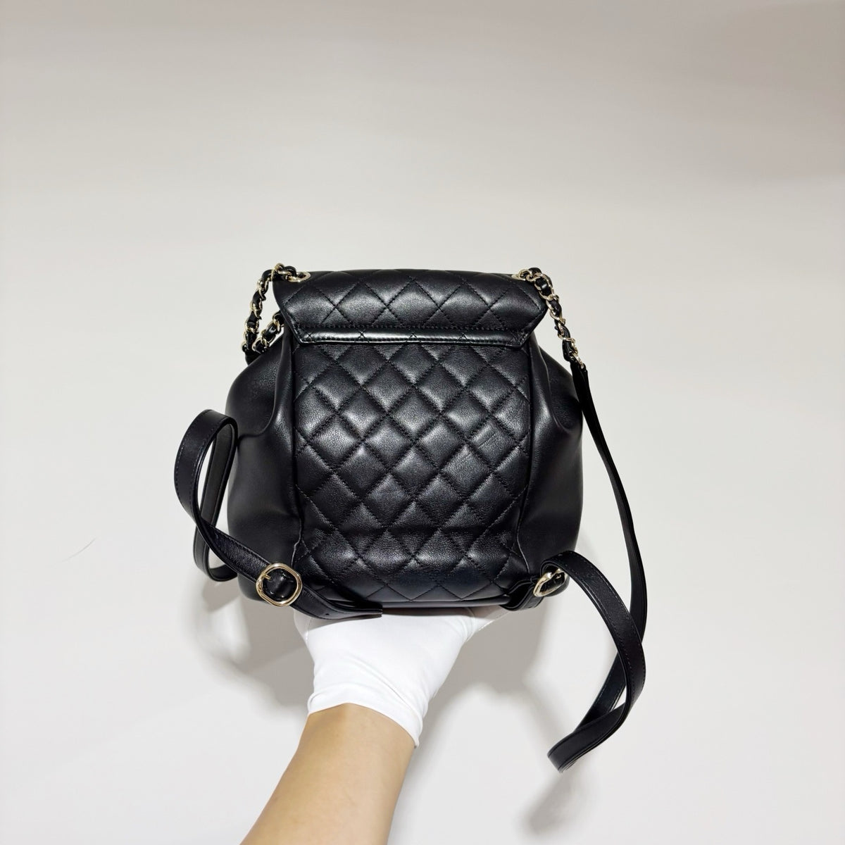 Chanel 24K Large Duma Backpack - Black Calfskin