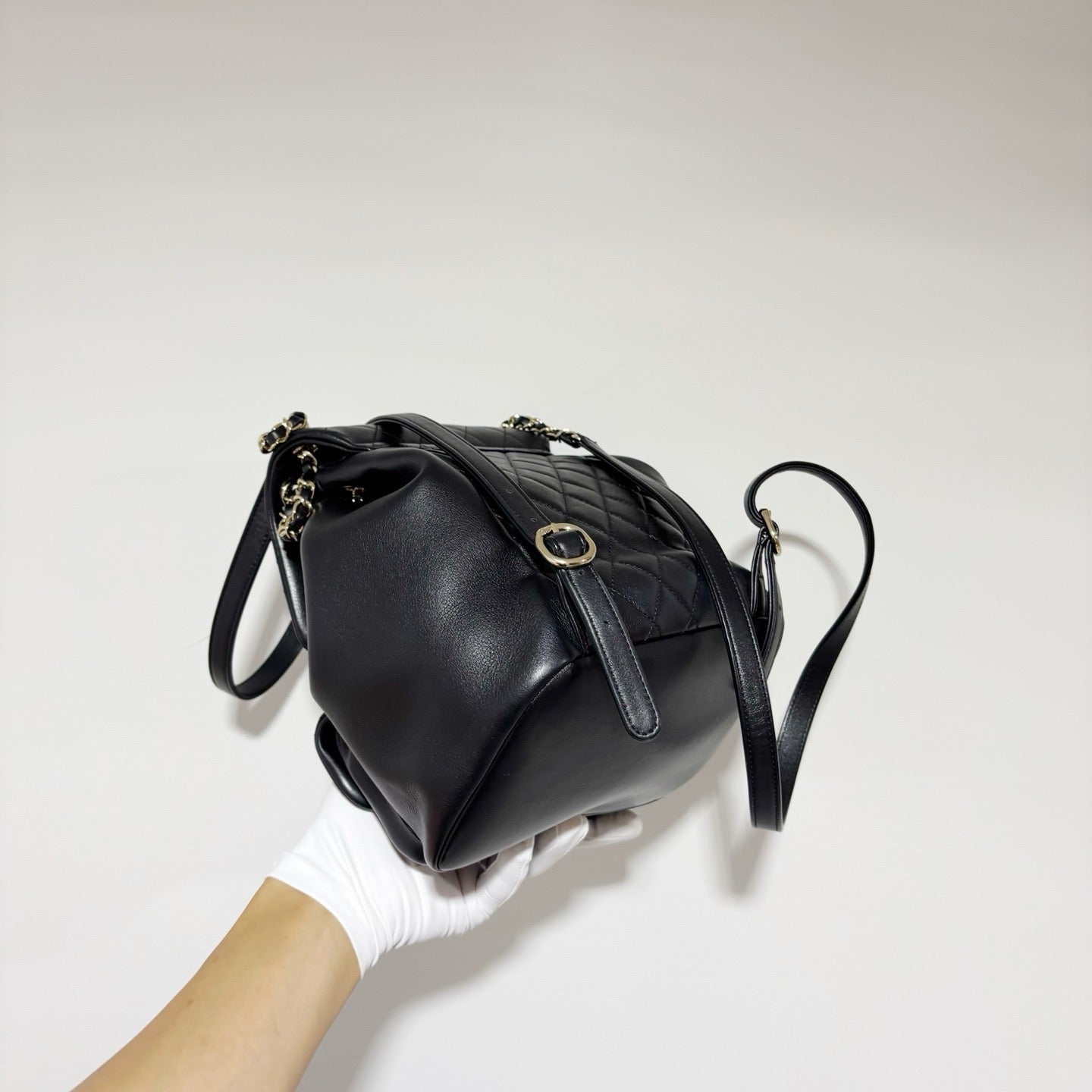 Chanel 24K Large Duma Backpack - Black Calfskin