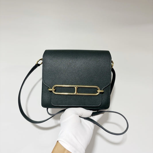 Hermès Mini Roulis 19 - Vert Pine (Pine Green) Evercolor Leather with Gold Hardware (C Stamp)
