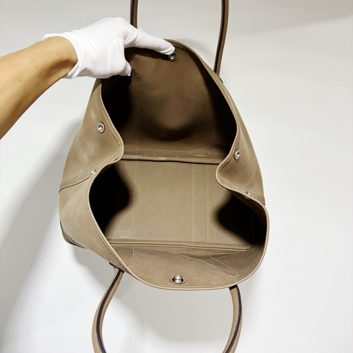 Hermès Garden Party 36 - Etoupe (Elephant Grey) Canvas & Leather Tote (Y Stamp)