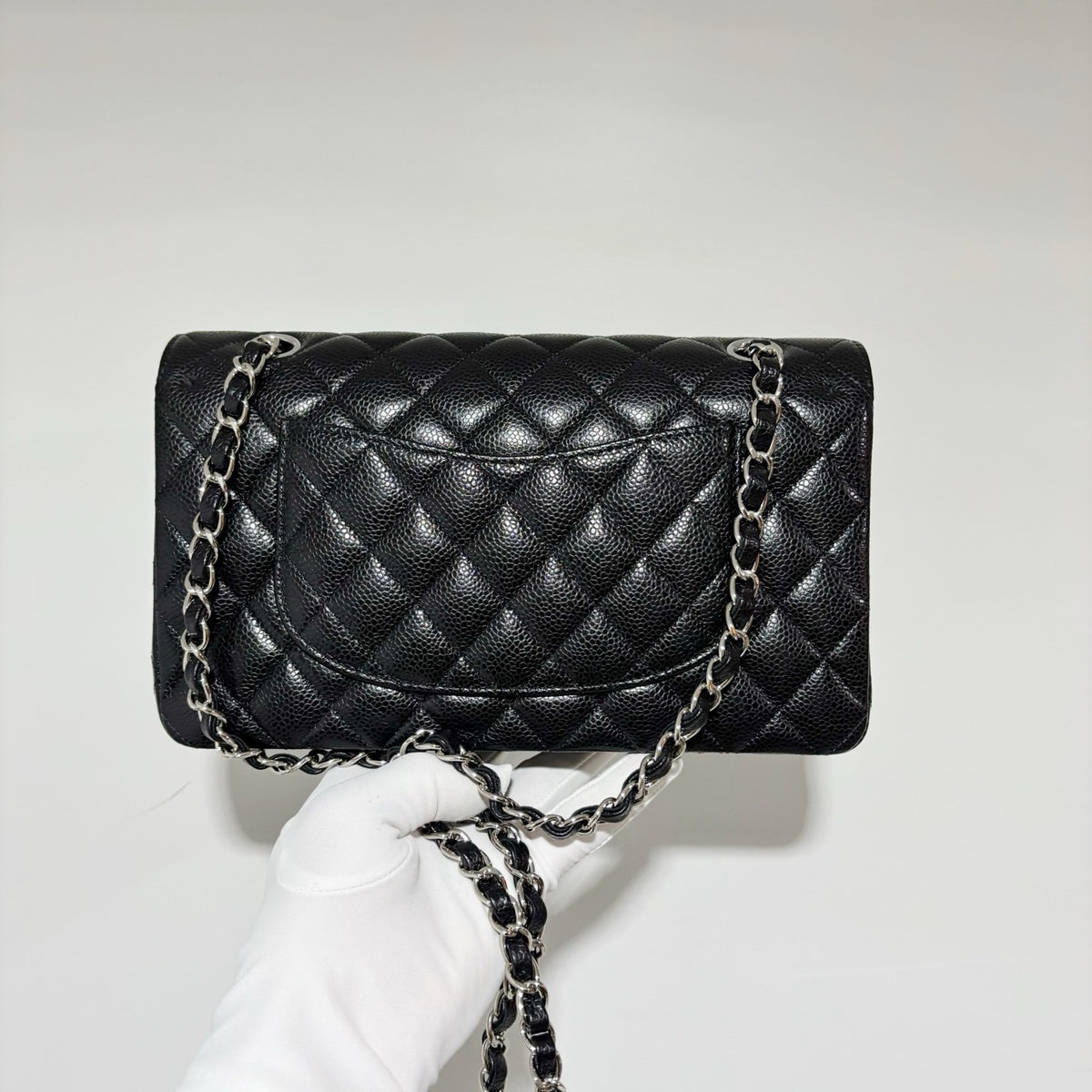 Chanel Classic Flap Medium - Black Caviar Leather with Silver Hardware (Brand New / Series 31)