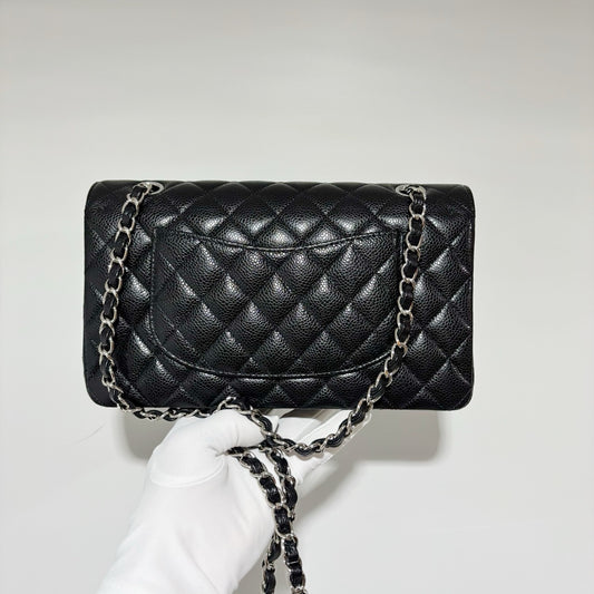 Chanel Classic Flap Medium - Black Caviar Leather with Silver Hardware (Brand New / Series 31)