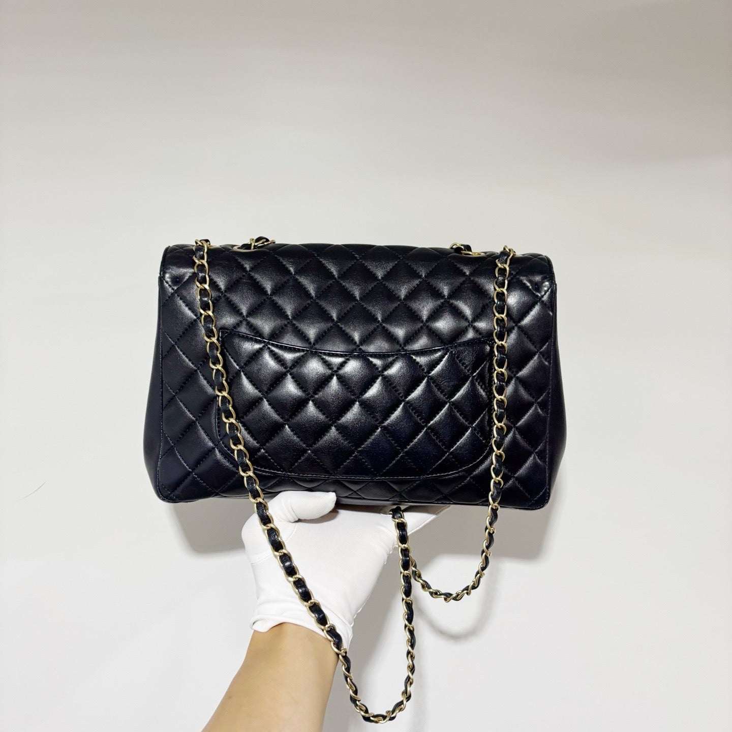 Chanel Classic Flap Large - Navy Blue Lambskin with Gold Hardware (Series 21 / Seasonal Edition)