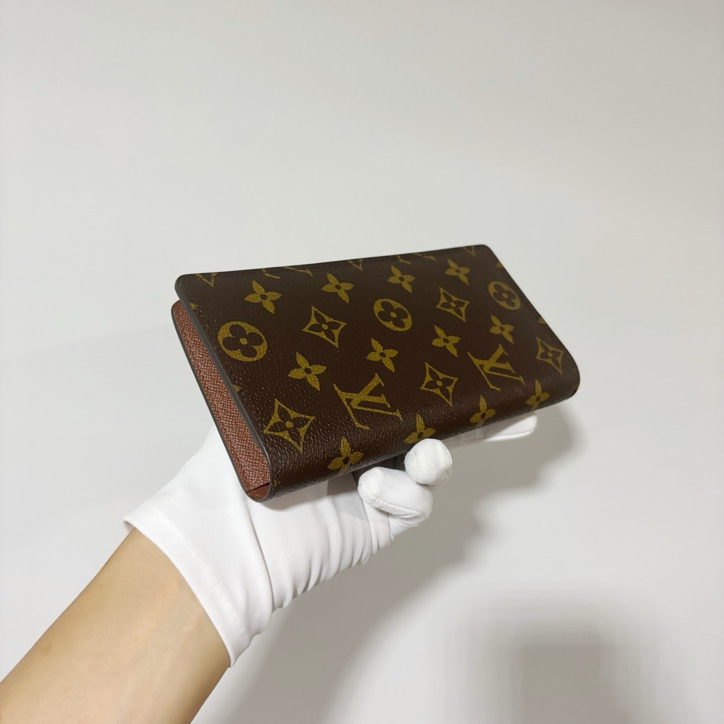 Louis Vuitton Monogram Long Wallet - Brown Canvas with Hot Stamp / Monogram (Brand New)